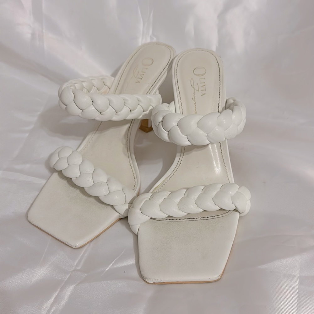 White Cushion Heels